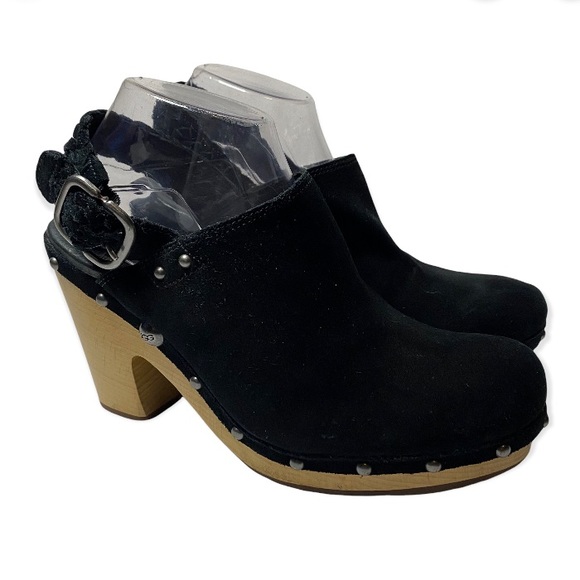 UGG | Shoes | Ugg Australia Womens Sz Dafni Slingback Platform Studded  Suede Clog In Black | Poshmark